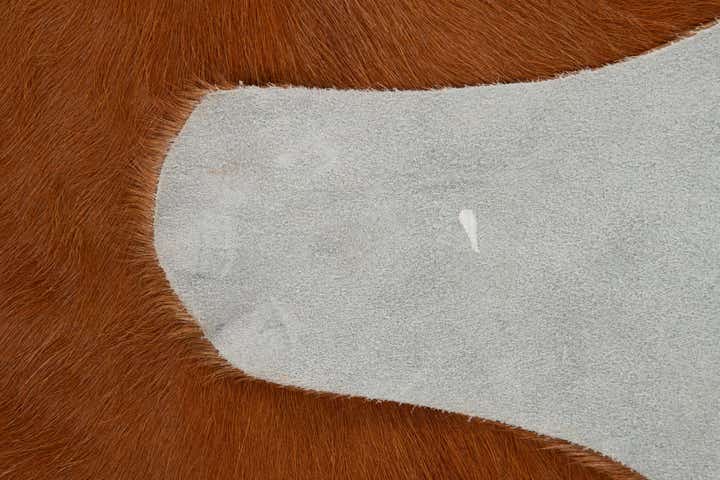 6' 5 x 7' 2 Cowhide Leather Square Rug