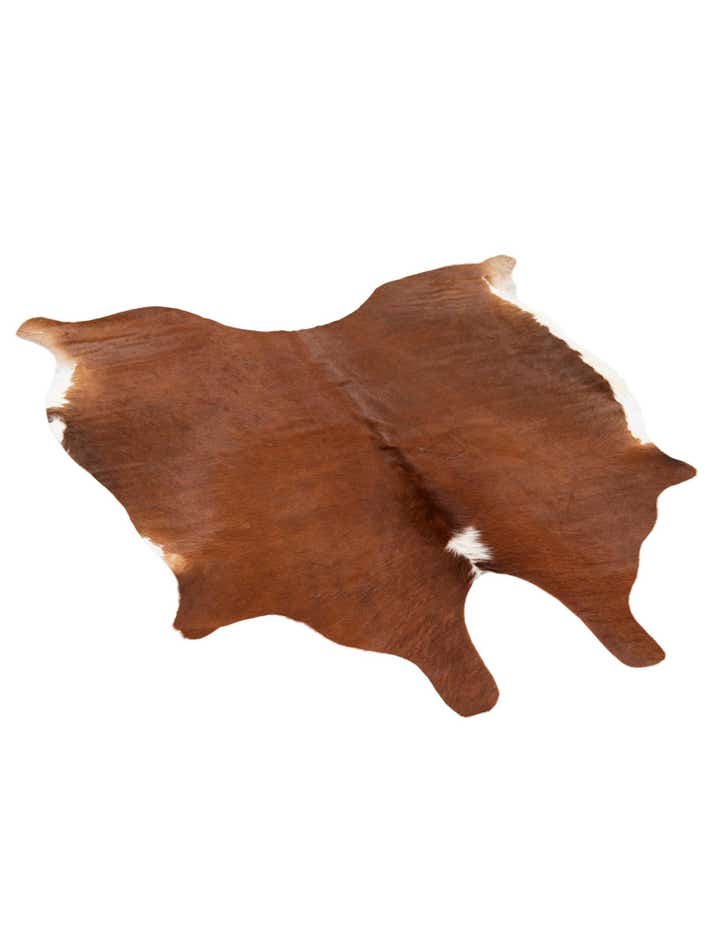 5' 5 x 5' 5 Cowhide Leather Square Rug