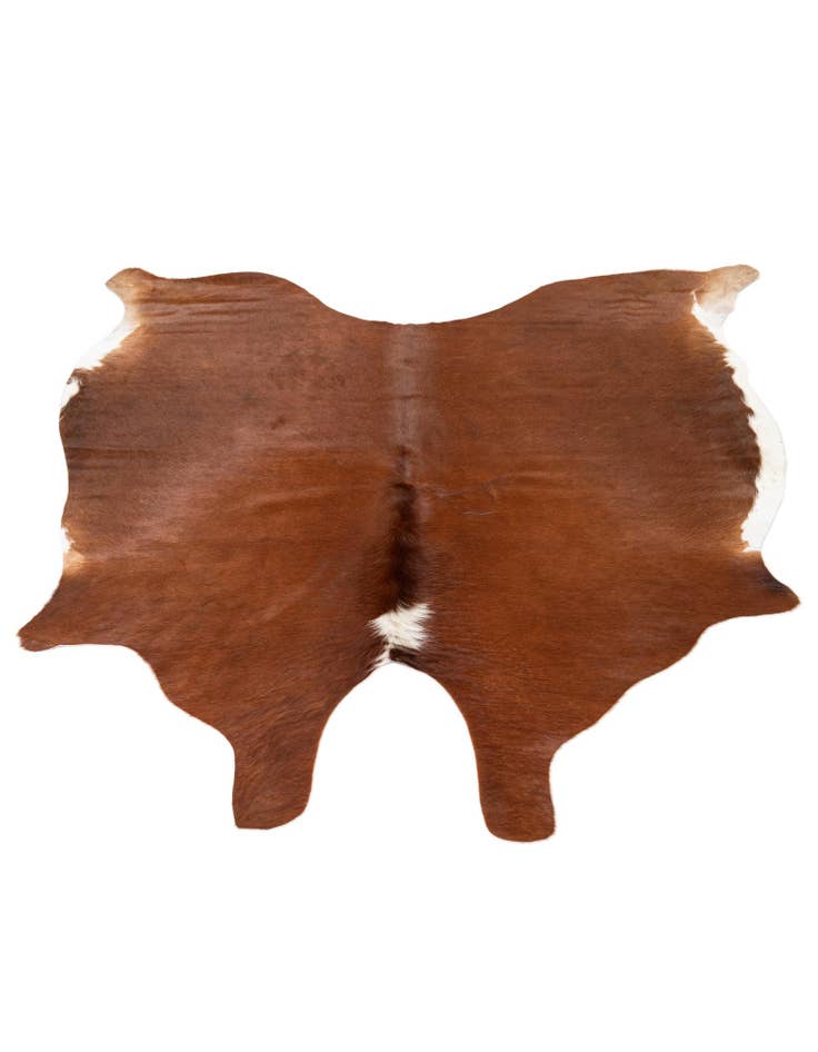 Detail image of 5' 5 x 5' 5 Cowhide Leather Square Rug