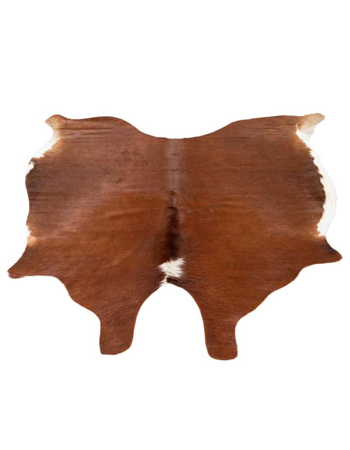 5' 5 x 5' 5 Cowhide Leather Square Rug