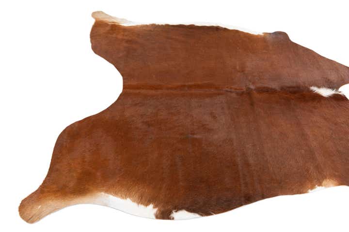 5' 5 x 5' 5 Cowhide Leather Square Rug