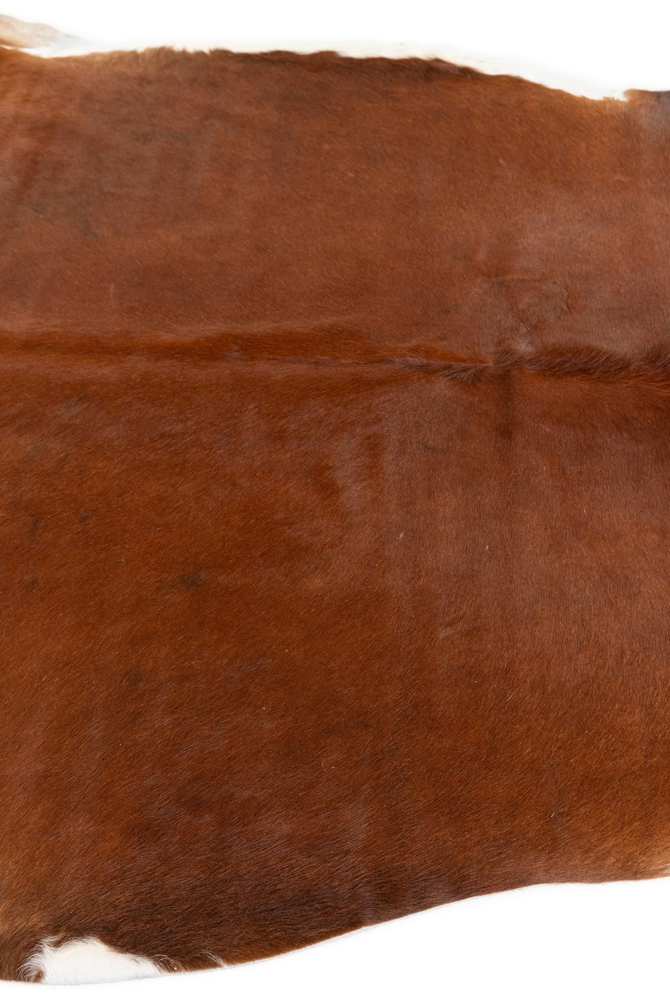 5' 5 x 5' 5 Cowhide Leather Square Rug