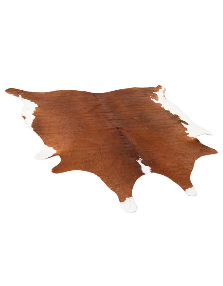 6' 2 x 6' 8 Cowhide Leather Square Rug
