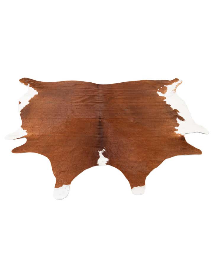 6' 2 x 6' 8 Cowhide Leather Square Rug