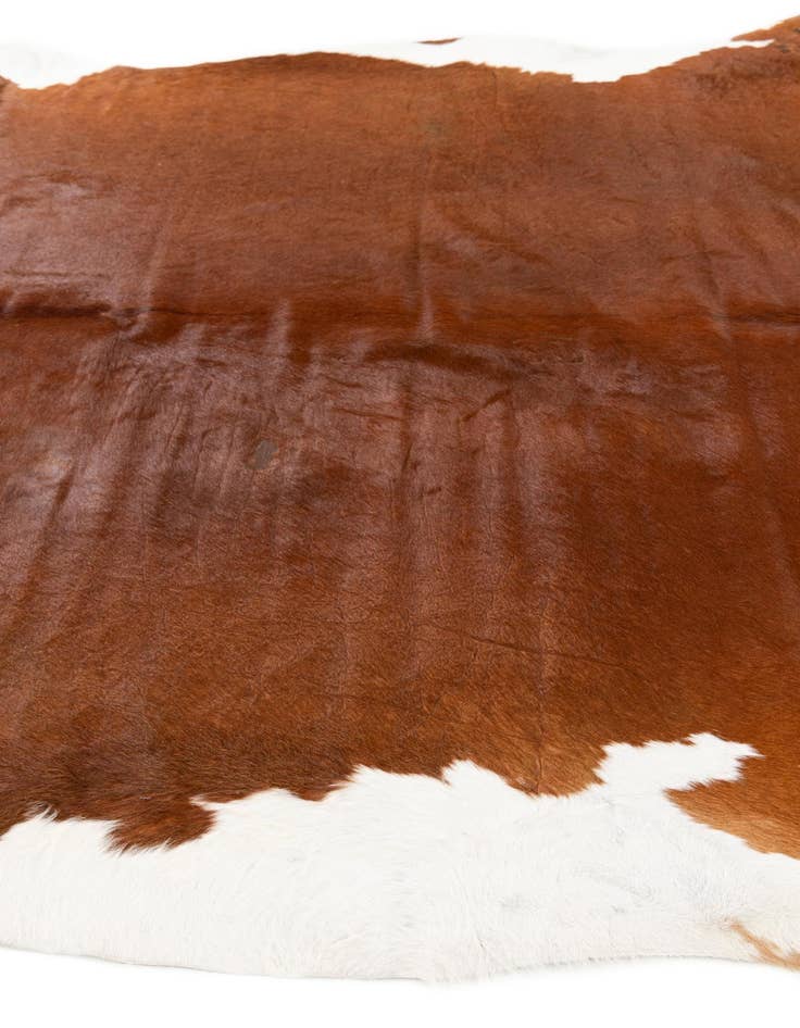 Detail image of 6' 2 x 6' 8 Cowhide Leather Square Rug