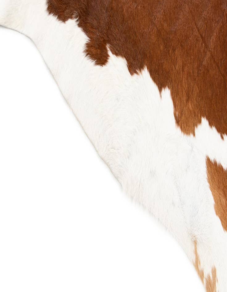 Detail image of 6' 2 x 6' 8 Cowhide Leather Square Rug