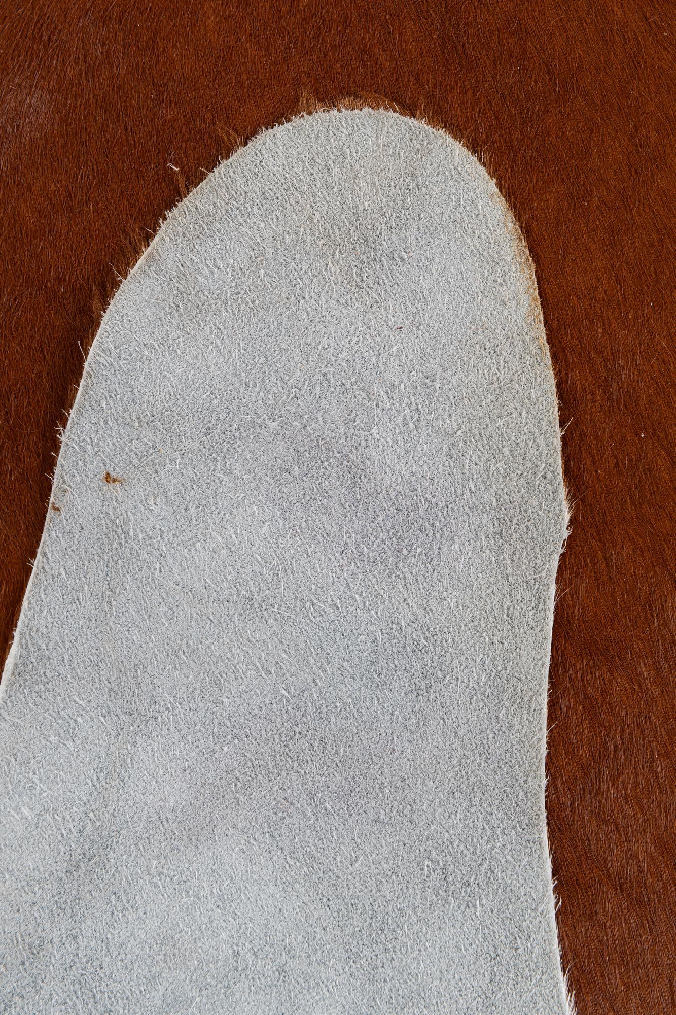 6' 2 x 6' 8 Cowhide Leather Square Rug
