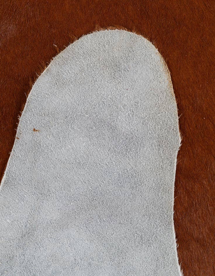 Detail image of 6' 2 x 6' 8 Cowhide Leather Square Rug