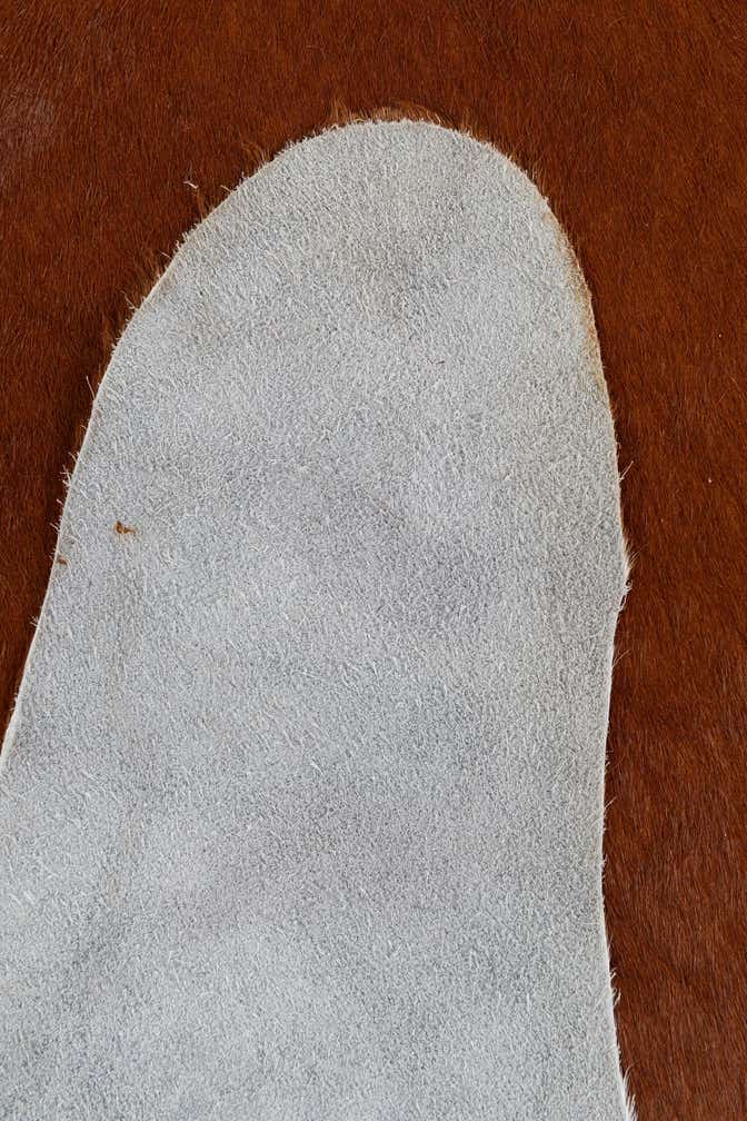 6' 2 x 6' 8 Cowhide Leather Square Rug