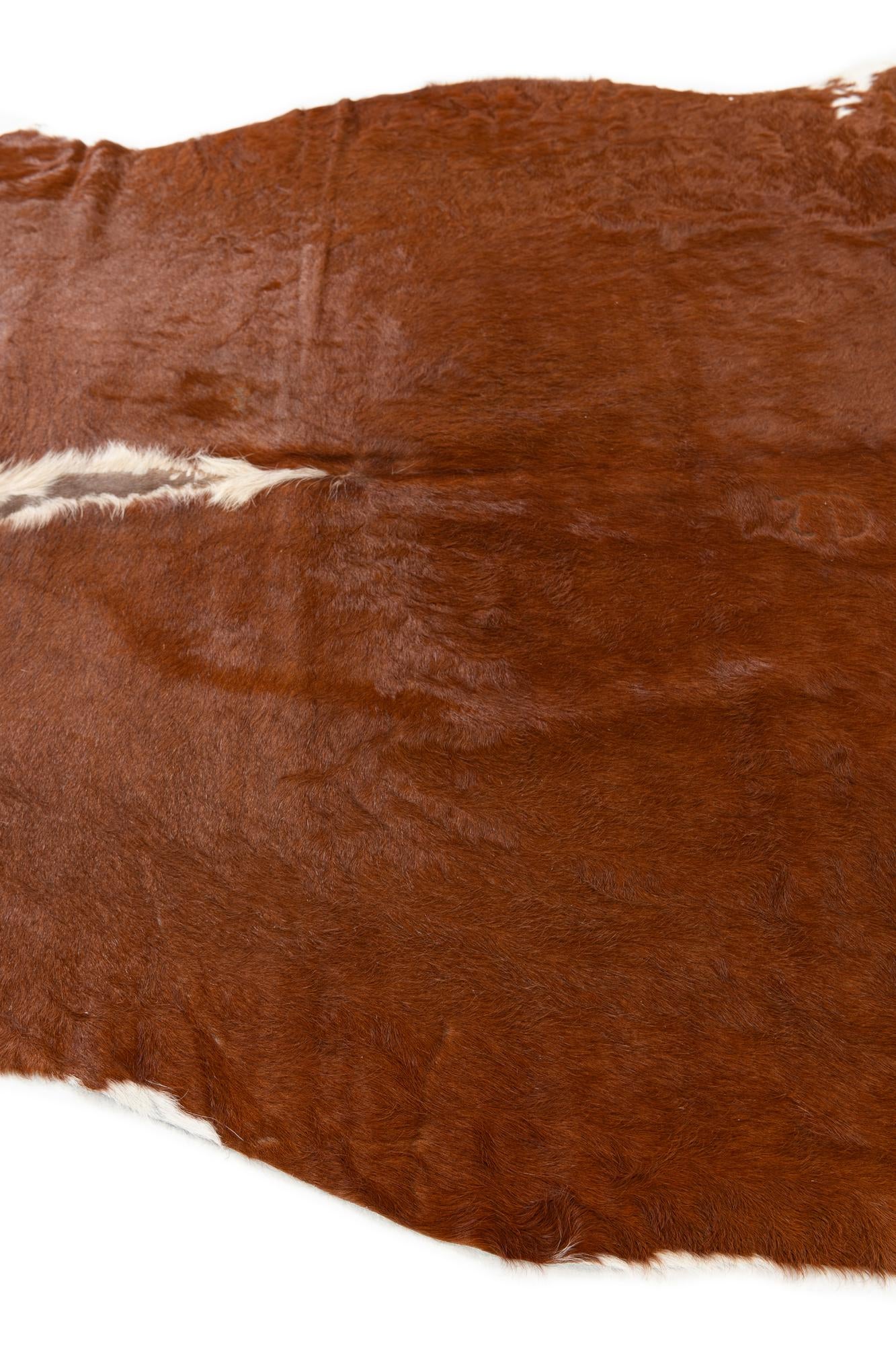 5' 2 x 5' 4 Cowhide Leather Square Rug