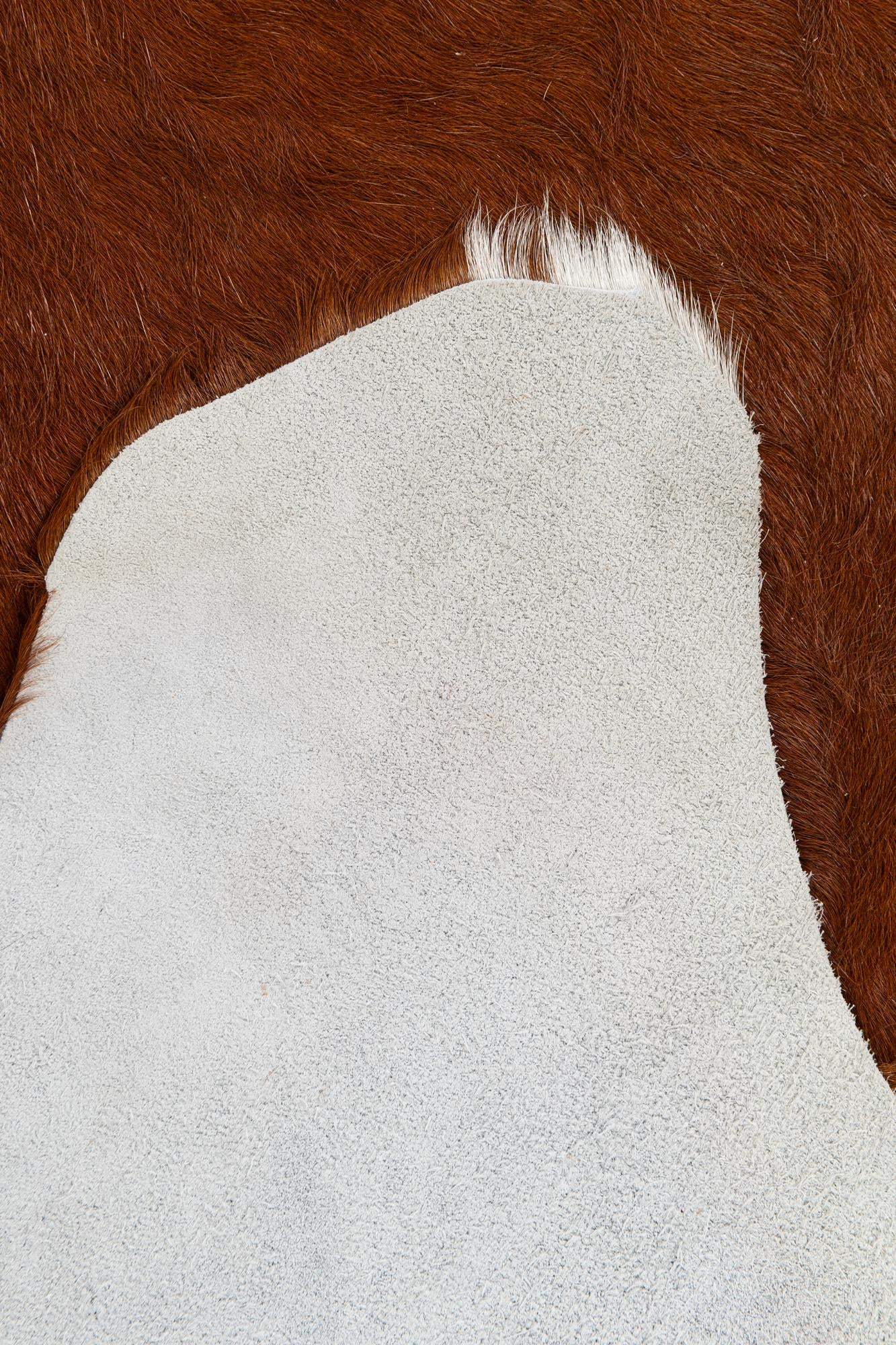 5' 2 x 5' 4 Cowhide Leather Square Rug