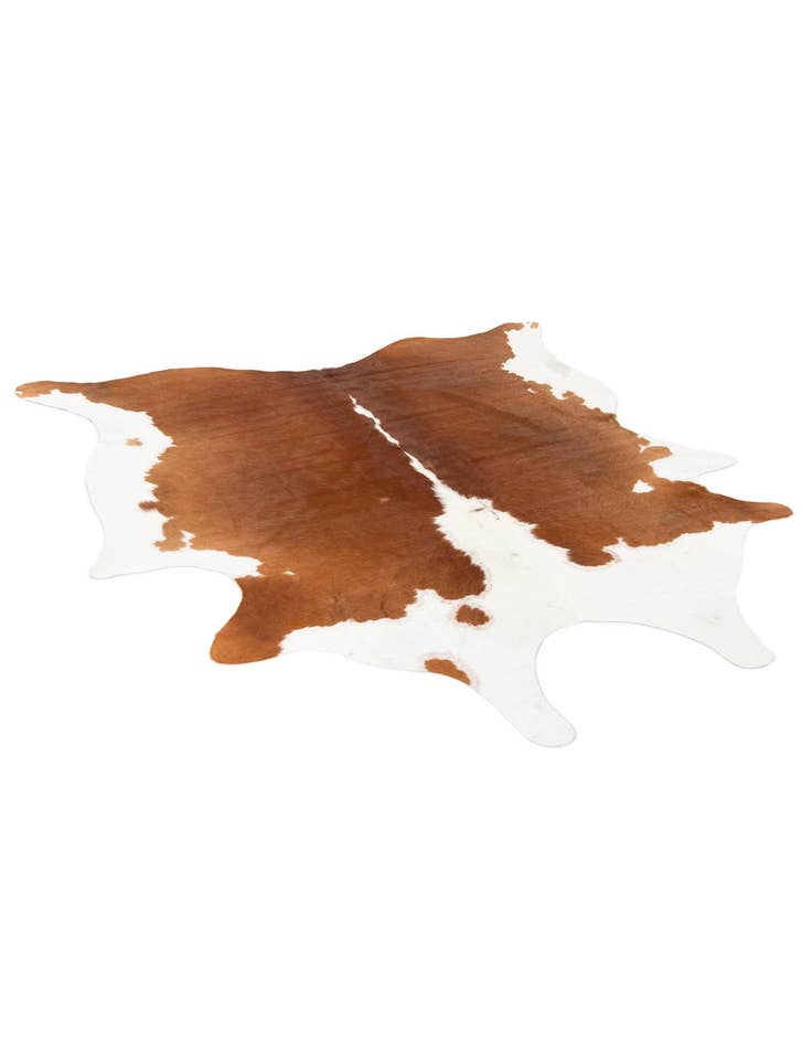 Detail image of 6' 2 x 6' 2 Cowhide Leather Square Rug