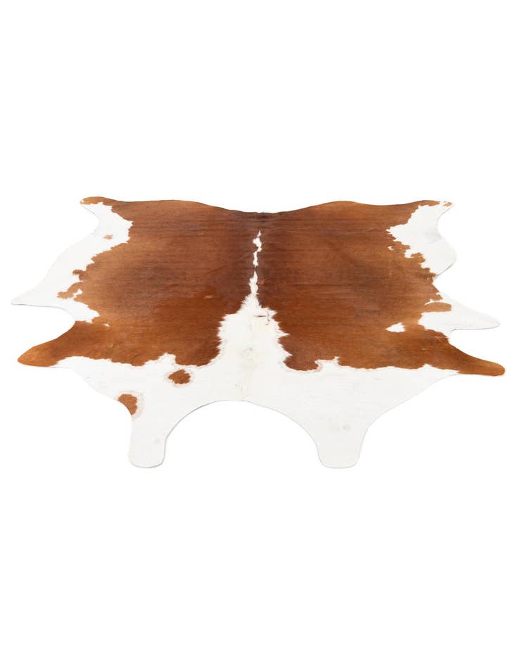 Detail image of 6' 2 x 6' 2 Cowhide Leather Square Rug