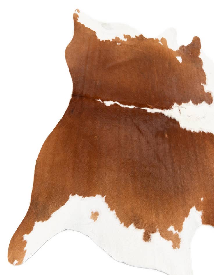 Detail image of 6' 2 x 6' 2 Cowhide Leather Square Rug