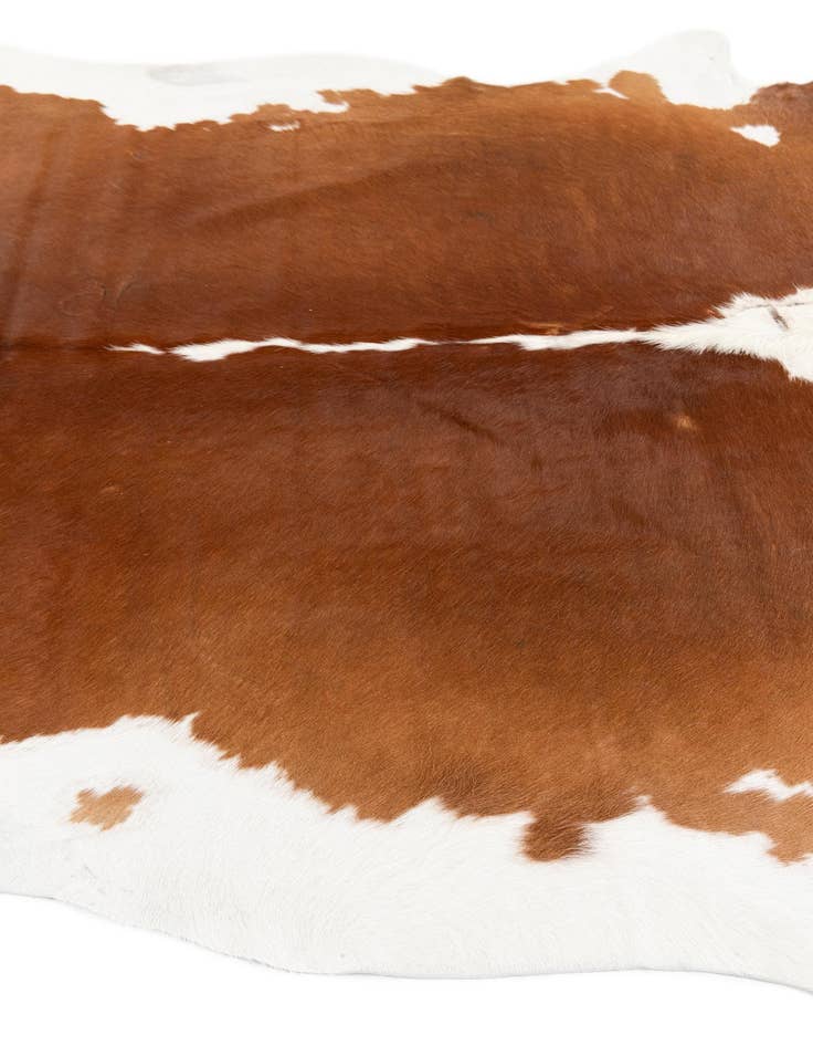 Detail image of 6' 2 x 6' 2 Cowhide Leather Square Rug