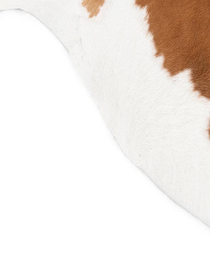 Detail image of 6' 2 x 6' 2 Cowhide Leather Square Rug