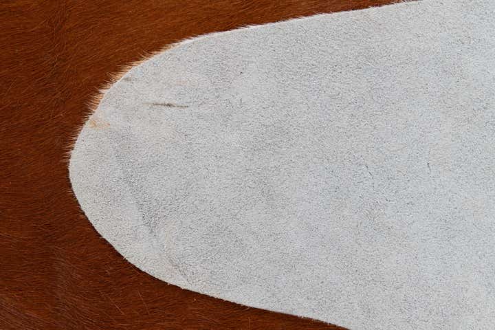 6' 2 x 6' 2 Cowhide Leather Square Rug