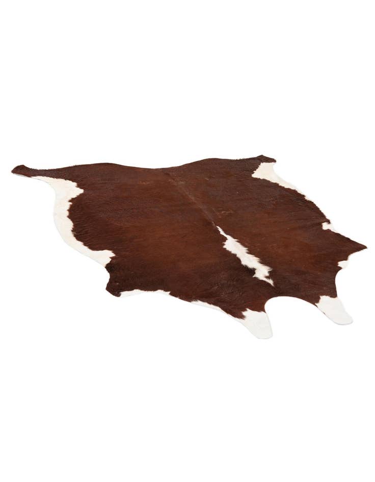 Detail image of 5' 5 x 5' 7 Cowhide Leather Square Rug