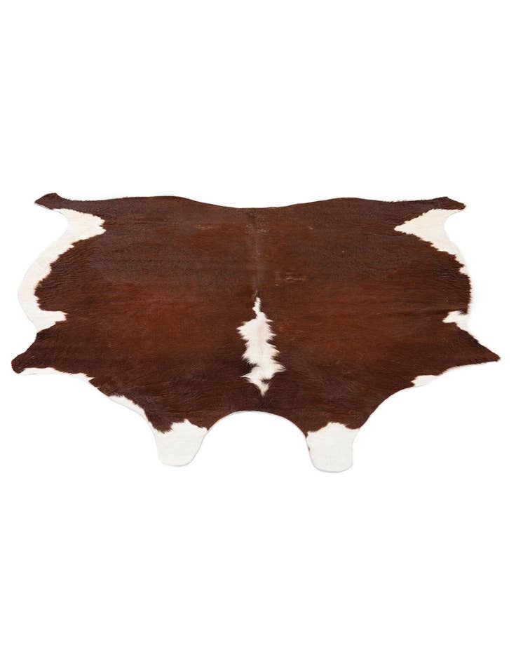 Detail image of 5' 5 x 5' 7 Cowhide Leather Square Rug