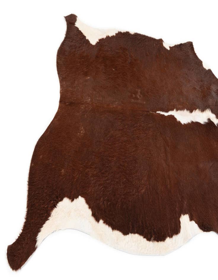 Detail image of 5' 5 x 5' 7 Cowhide Leather Square Rug