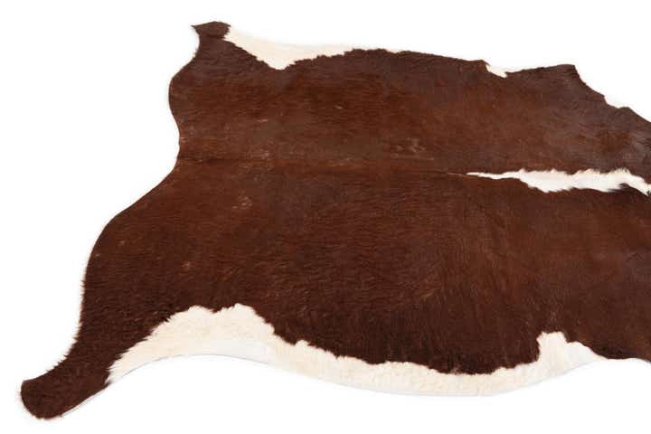 5' 5 x 5' 7 Cowhide Leather Square Rug