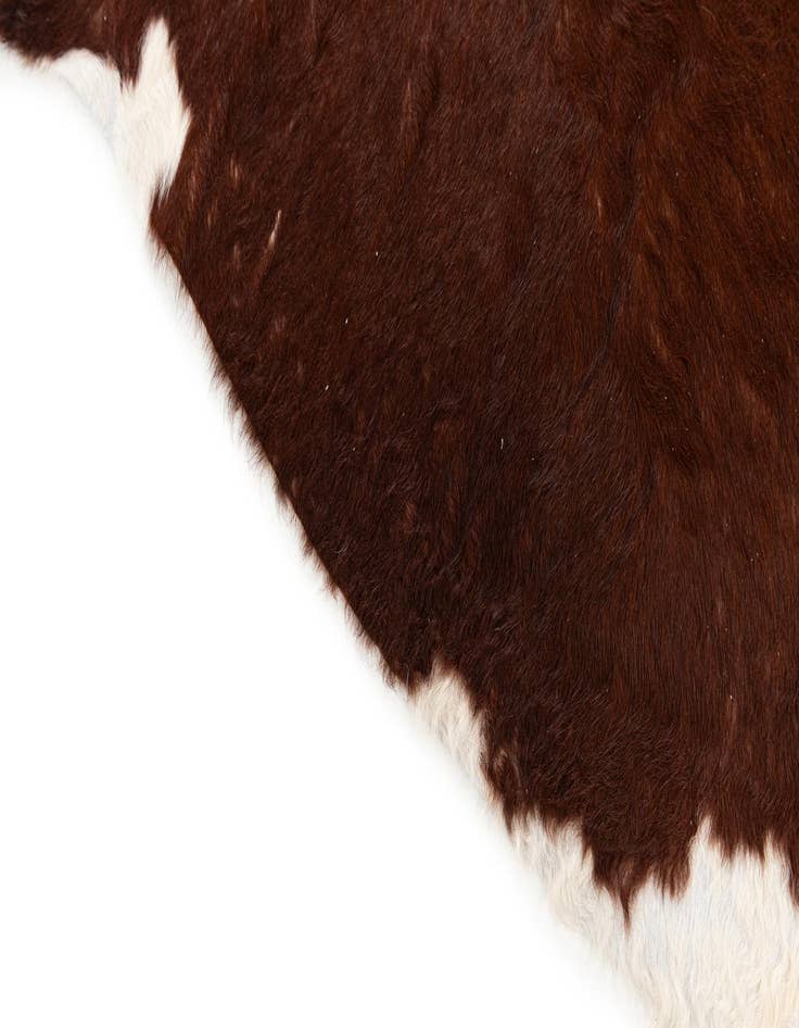 Detail image of 5' 5 x 5' 7 Cowhide Leather Square Rug