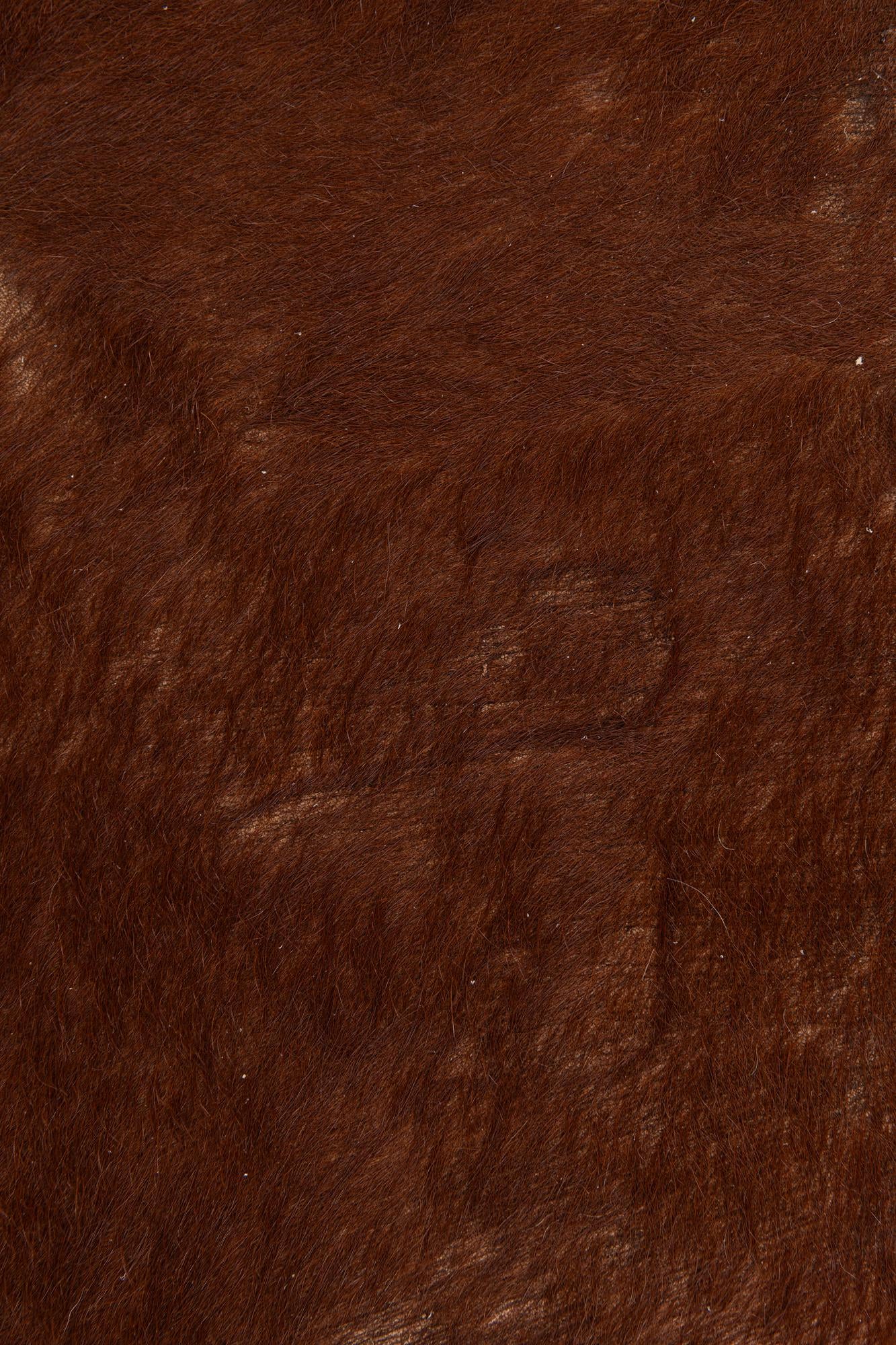 5' 5 x 5' 7 Cowhide Leather Square Rug