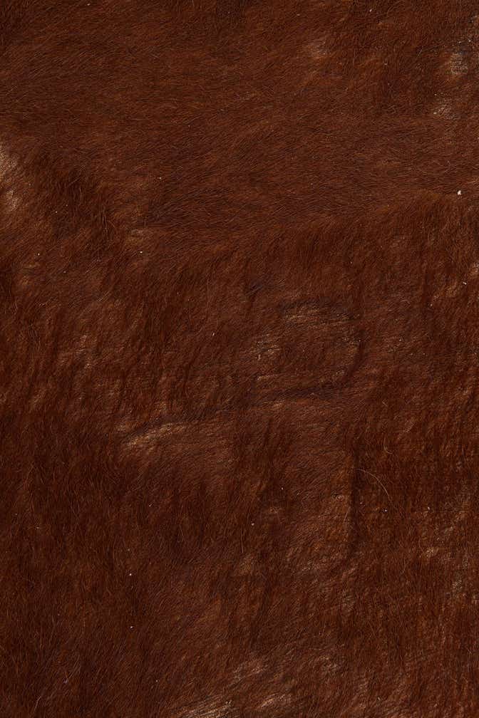 5' 5 x 5' 7 Cowhide Leather Square Rug