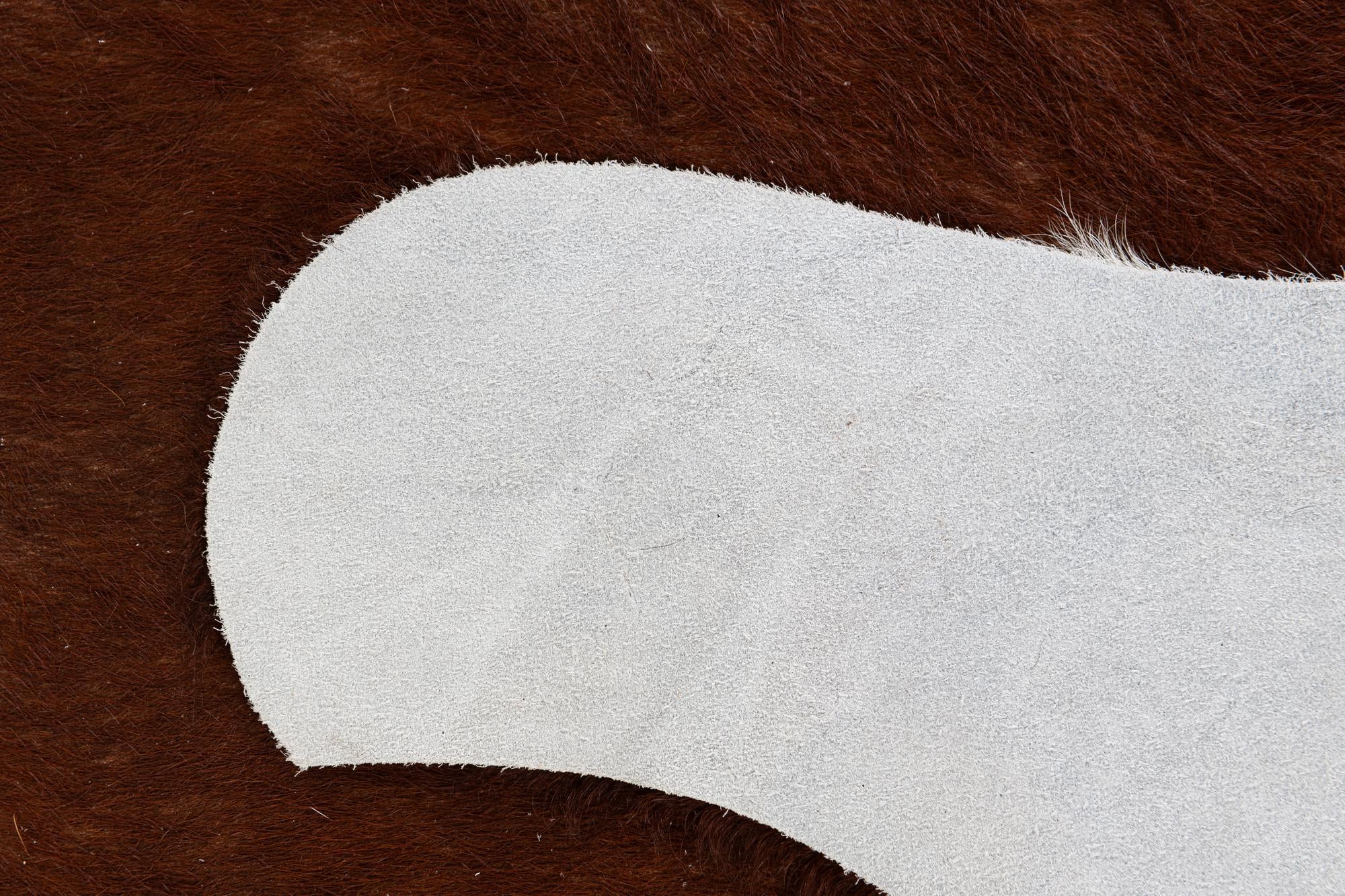 5' 5 x 5' 7 Cowhide Leather Square Rug