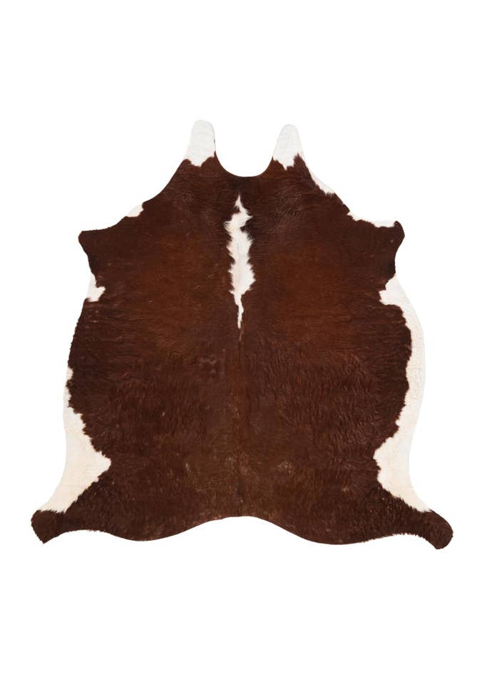 Detail image of 5' 5 x 5' 7 Cowhide Leather Square Rug