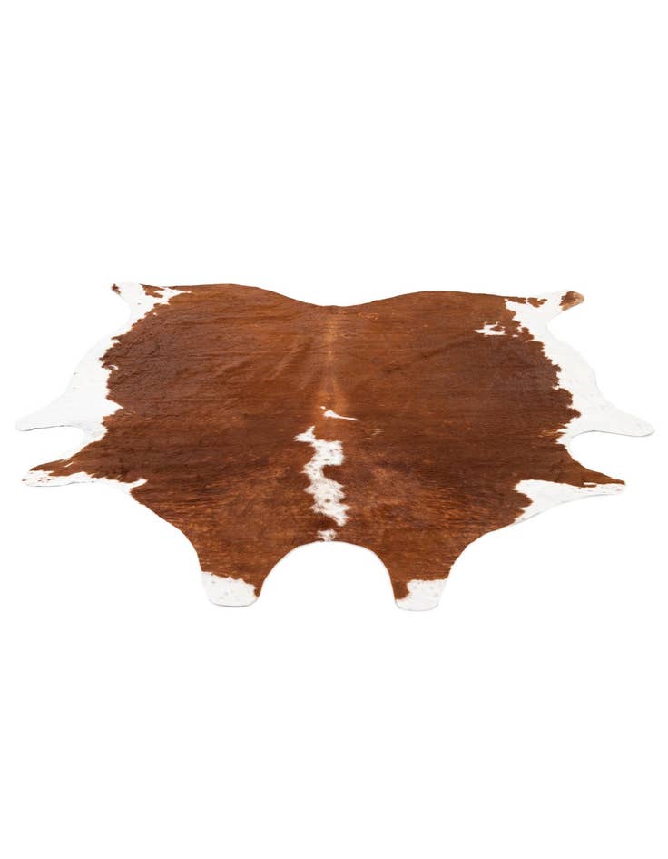 Detail image of 6' 11 x 7' 1 Cowhide Leather Square Rug