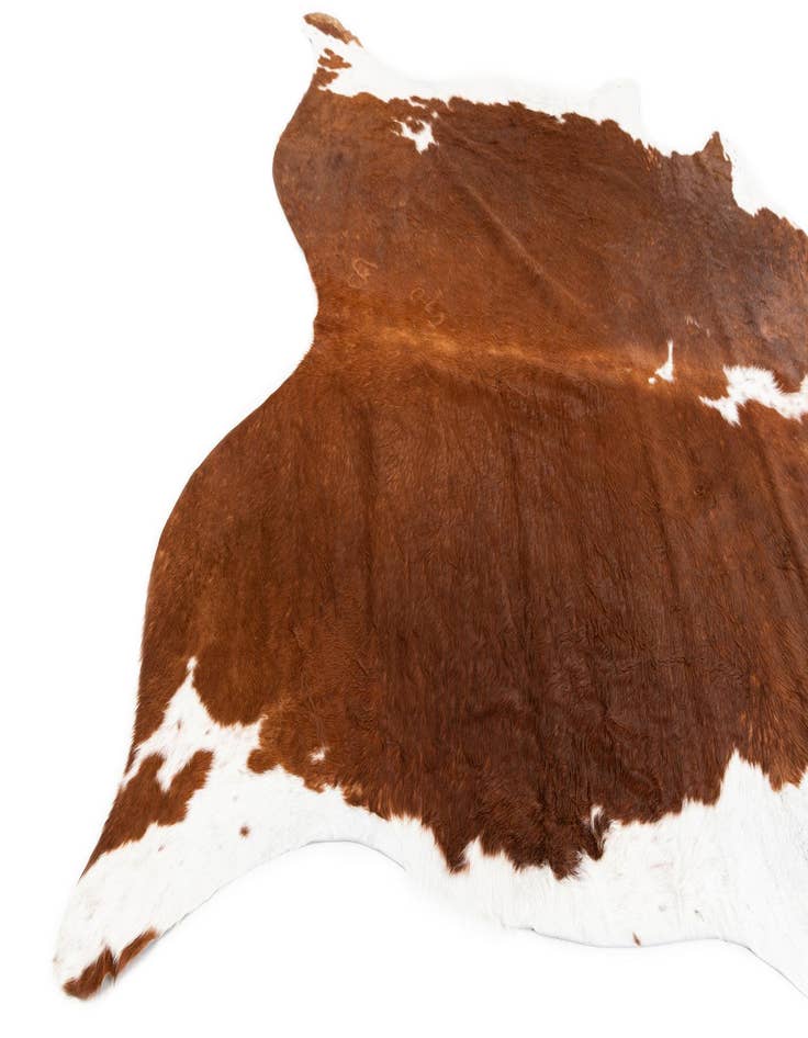 Detail image of 6' 11 x 7' 1 Cowhide Leather Square Rug