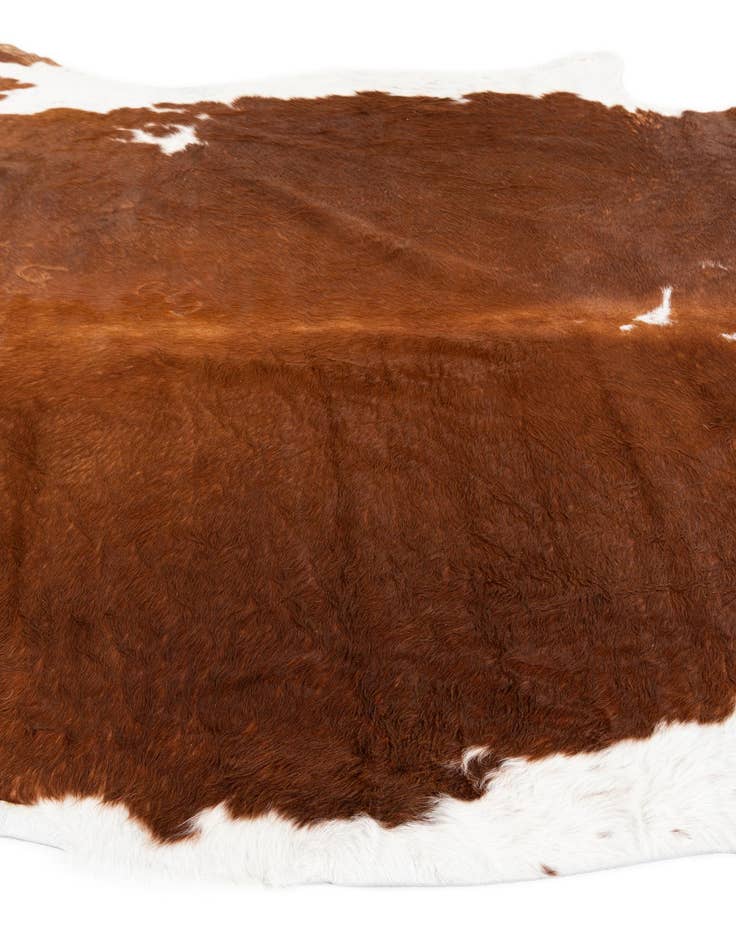 Detail image of 6' 11 x 7' 1 Cowhide Leather Square Rug