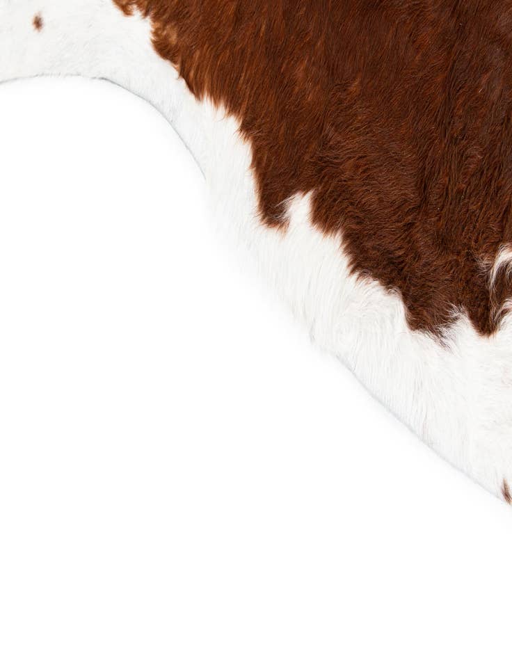 Detail image of 6' 11 x 7' 1 Cowhide Leather Square Rug