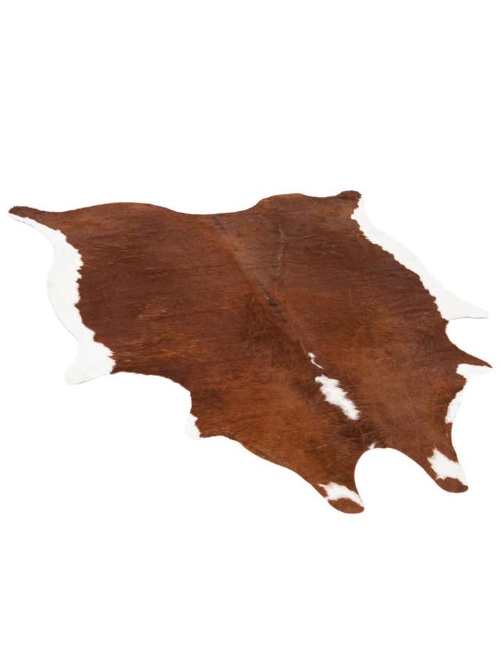 6' 7 x 6' 8 Cowhide Leather Square Rug