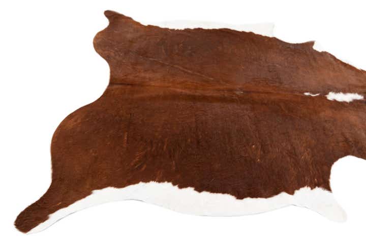 6' 7 x 6' 8 Cowhide Leather Square Rug