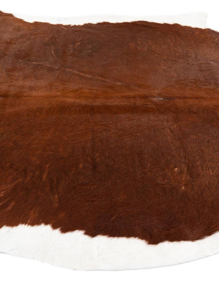 Detail image of 6' 7 x 6' 8 Cowhide Leather Square Rug