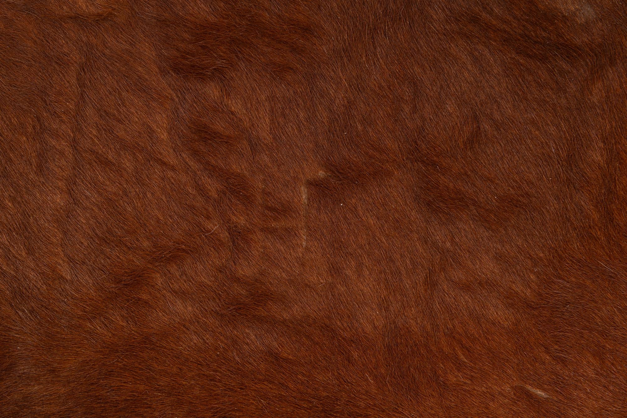6' 7 x 6' 8 Cowhide Leather Square Rug