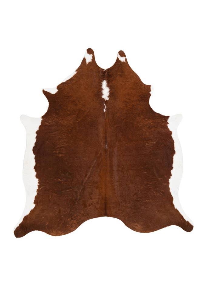 Detail image of 6' 7 x 6' 8 Cowhide Leather Square Rug