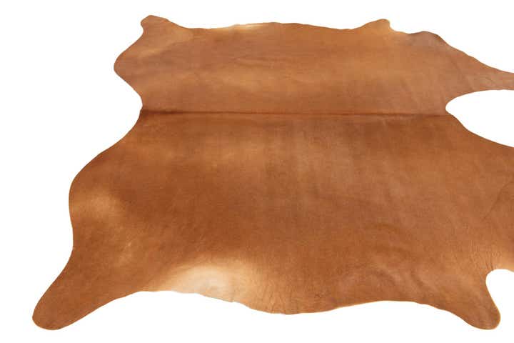 6' 1 x 6' 5 Cowhide Leather Square Rug
