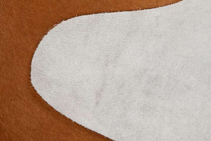 6' 1 x 6' 5 Cowhide Leather Square Rug