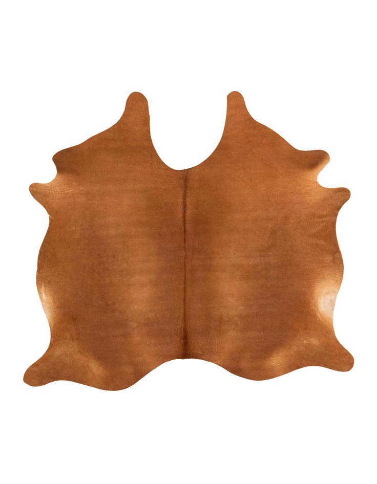 Detail image of 6' 1 x 6' 5 Cowhide Leather Square Rug