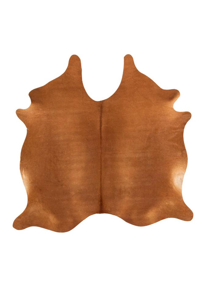 Detail image of 6' 1 x 6' 5 Cowhide Leather Square Rug