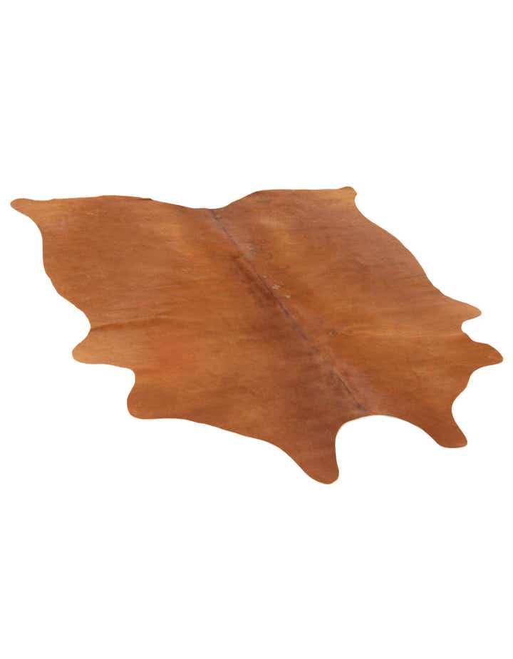 4' 10 x 5' 2 Cowhide Leather Square Rug