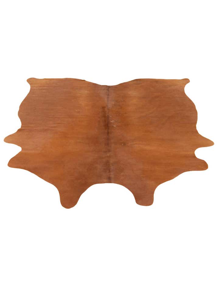 4' 10 x 5' 2 Cowhide Leather Square Rug