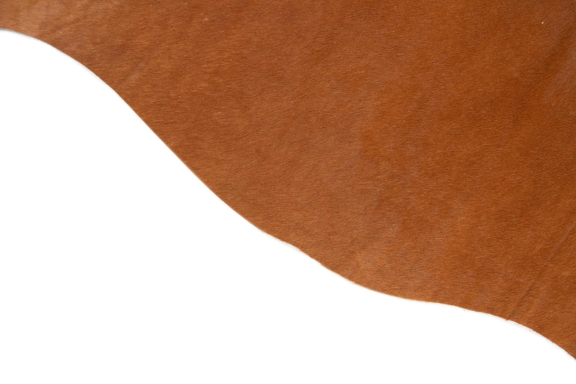 4' 10 x 5' 2 Cowhide Leather Square Rug