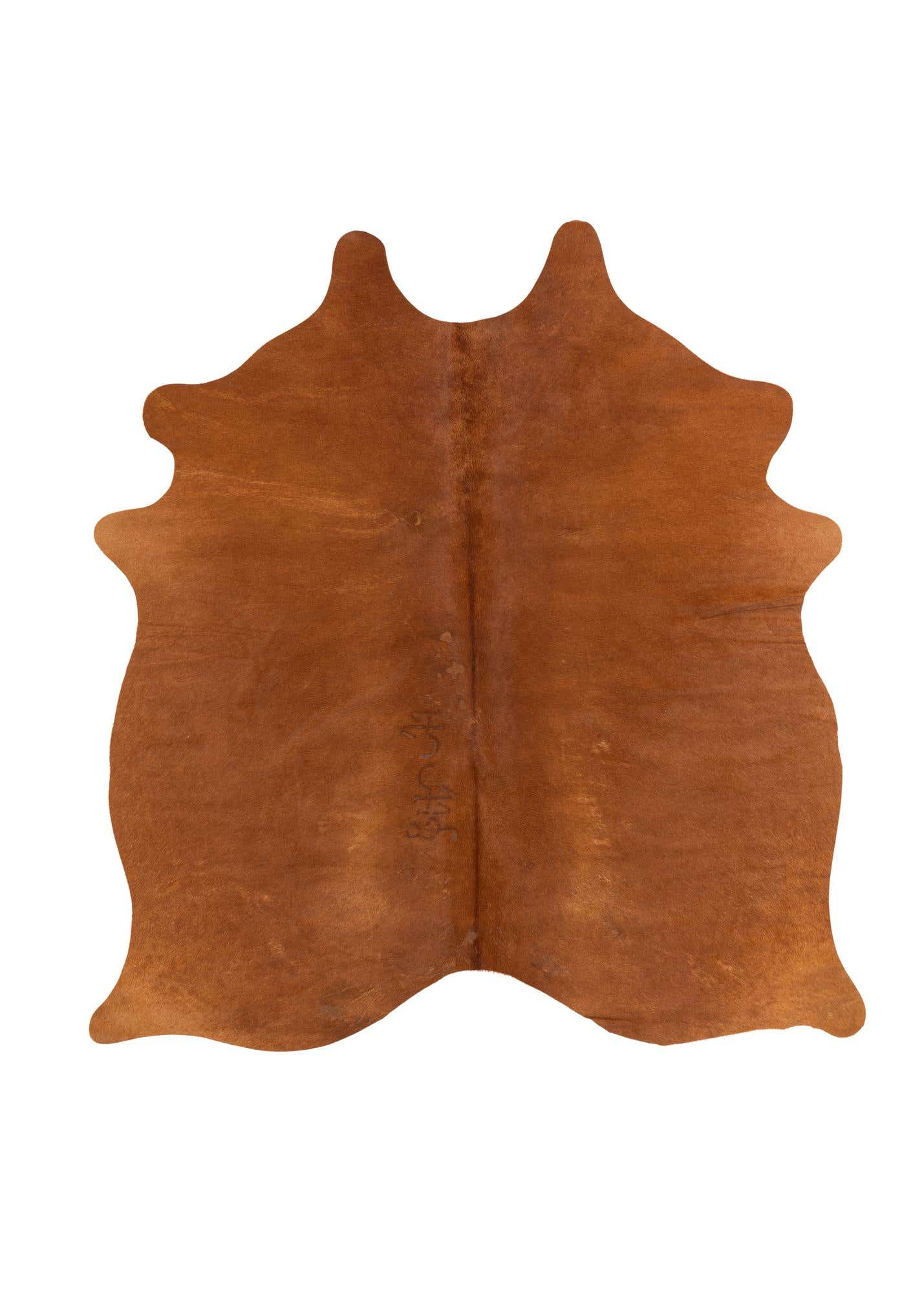 4' 10 x 5' 2 Cowhide Leather Square Rug
