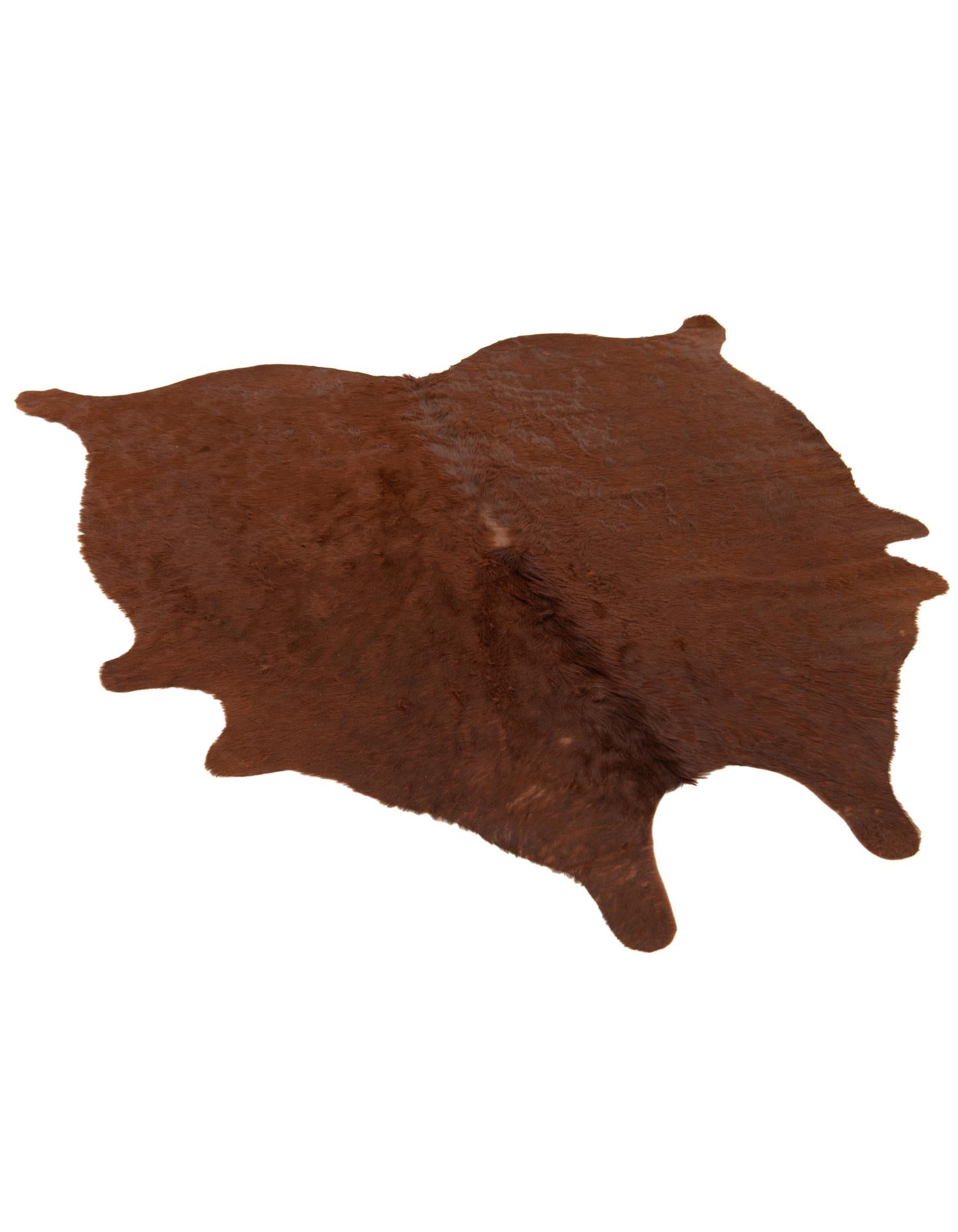 5' 4 x 5' 4 Cowhide Leather Square Rug