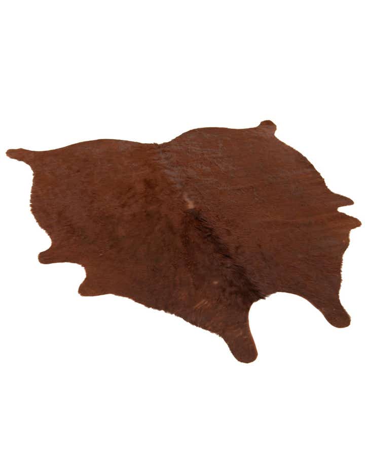 5' 4 x 5' 4 Cowhide Leather Square Rug