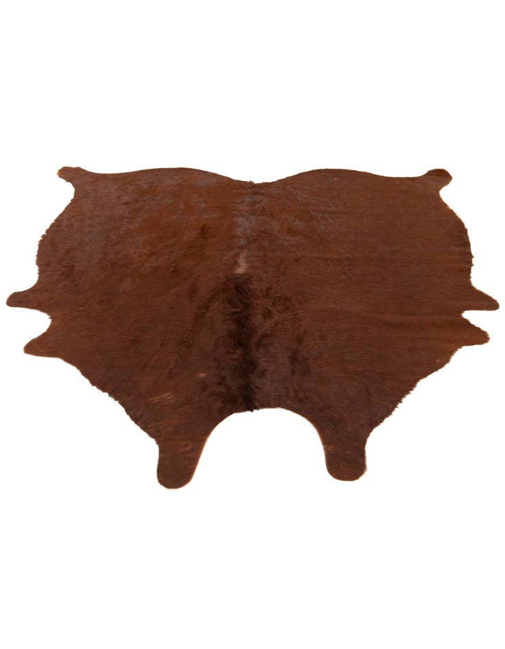 Detail image of 5' 4 x 5' 4 Cowhide Leather Square Rug